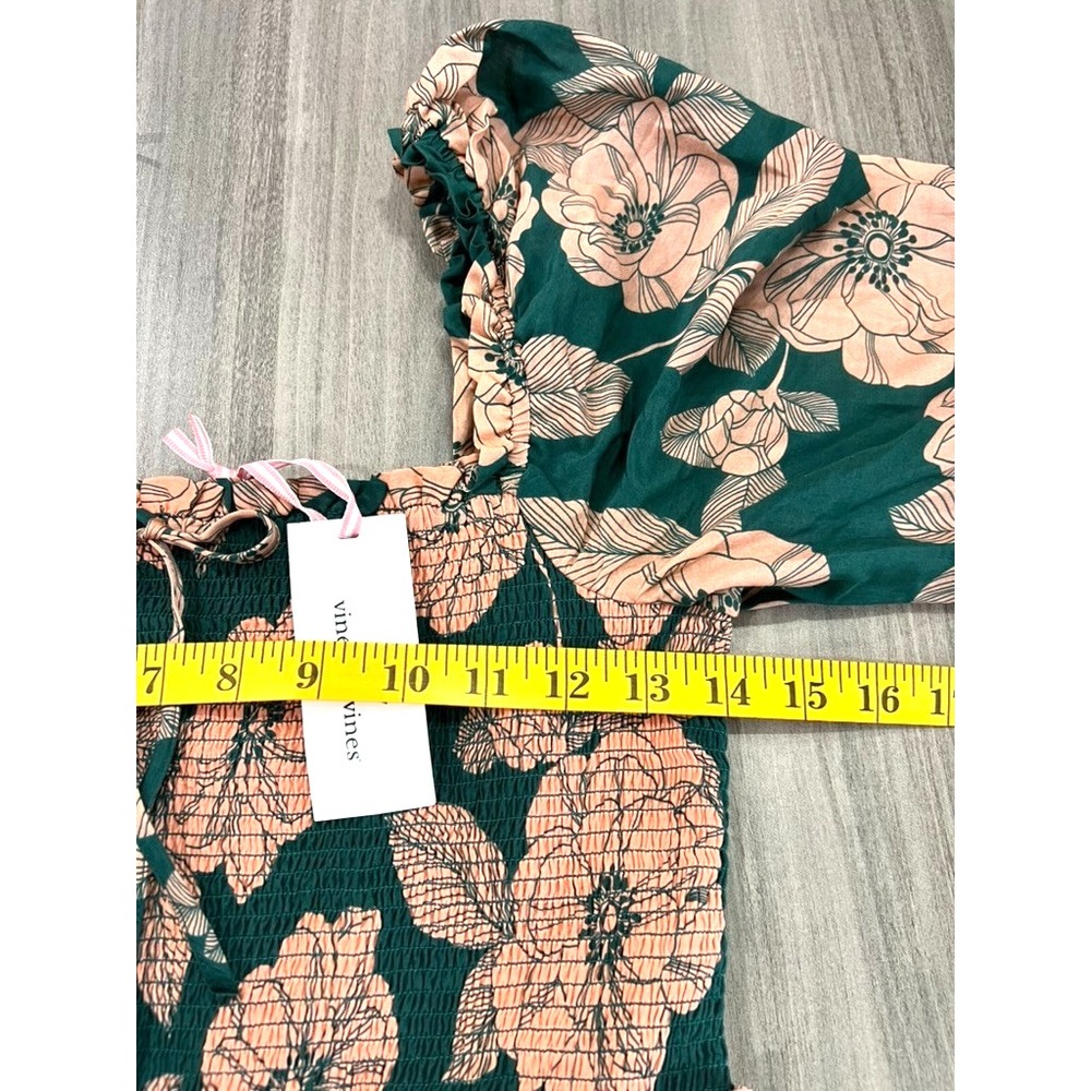 Vineyard Vines Dress Women's XS Warren Floral Long Sleeve Smocked Midi NWT - Picture 11 of 15